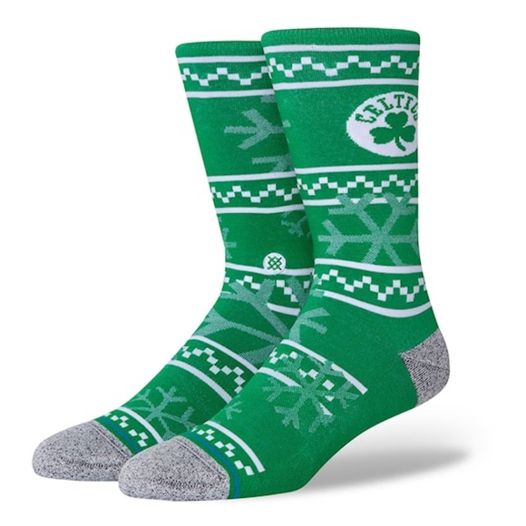 NWT Stance NBA CELTICS FROSTED Crew Socks Sz L 9-13
